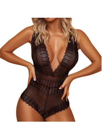 Body sexy dantela, negru M