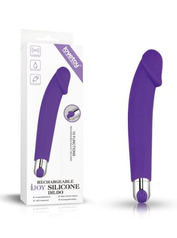 Vibrator Rechargeable IJOY Silicone Dildo Purple, 16.5 cm