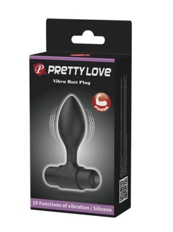 Dop Anal cu  Vibratii, Butt Plug Black